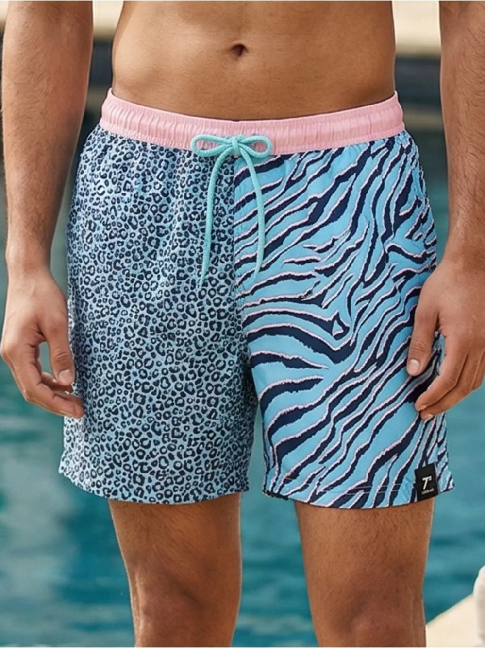 NWT M, L No Boundaries Pool Party Swim Trunks Men’s Graphic Print Board Shorts